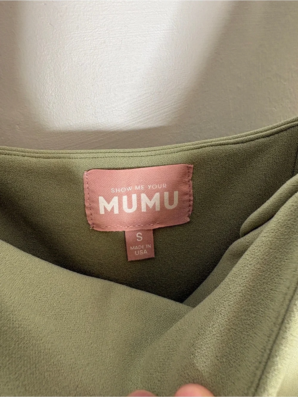 NWT Show Me Your MuMu Eden Midi Dress Square Neck Stretchy Moss Green Size S - Picture 5 of 8
